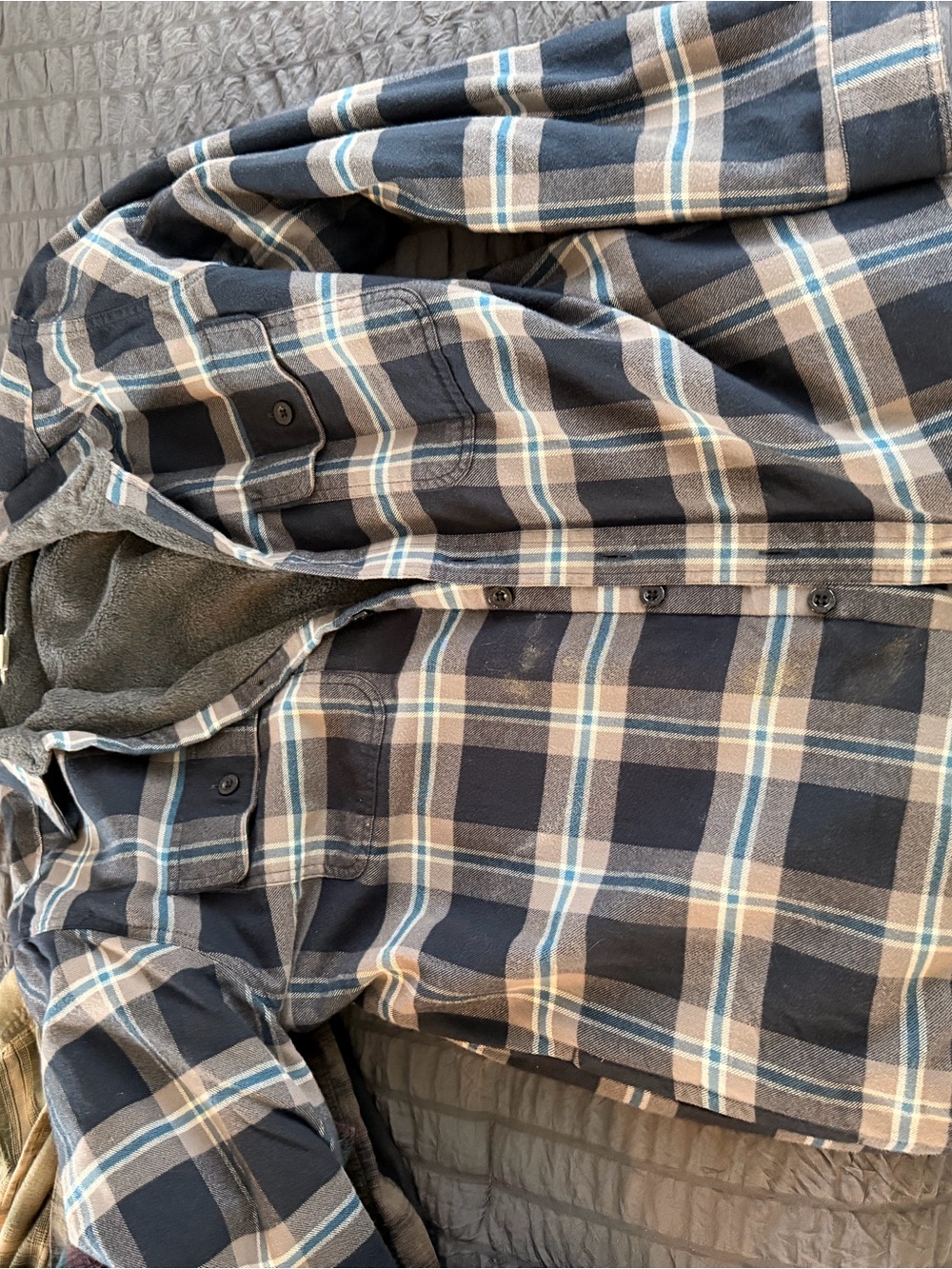 L.L. Bean Charcoal Gray Sherpa-Lined Jacket